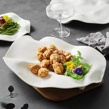 Креативная Керамическая форма, Западная тарелка для раменов, домашняя белая нестандартная десертная основная тарелка, набор тарелок, кухонная посуда для ресторана 2024 - купить недорого