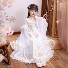 Spring And Autumn Girls Hanfu Long Sleeve Dress Chinese Style Dance Dress Stage Performance Costume  Birthday Party Clothing 2024 - buy cheap