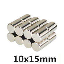 10/30/50pcs cylinder magnets 10x15mm Small Round NdFeB Neodymium Magnets 10*15mm Dia N35 Super Powerful Strong Rare Earth Magnet 2024 - buy cheap