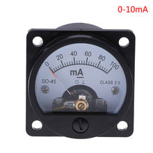 1pc Ammeter SO-45 Class 2.5 Accuracy DC 0-100mA Round Analog Panel Meter Black 2024 - buy cheap