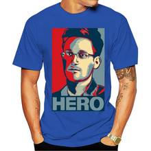 2021 Fashion T Shirts Edward Snowden Hero Art Tri-Blend Black-Navy For Men-Women Top Quality  O-neck 100% cotton 2024 - buy cheap