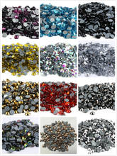 Ss3, ss4, ss8, ss12, ss34 Стразы с горячей фиксацией блестящие стразы с плоской задней стороной стекло кристалл исправление камней железо на Стразы для одежды 2024 - купить недорого