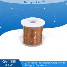 100Grams 110meters Polyurethane Enameled Copper Wire Diameter 0.35MM Varnished Copper Wires QA-1/155 2UEW Transformer Jumper 2024 - buy cheap