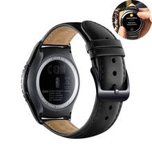 Ремешок кожаный для samsung Gear S2 Classic S3 frontier galaxy 46 мм/42 мм, браслет для huawei watch gt 2 amazfit bip, 22 мм/20 мм 2024 - купить недорого