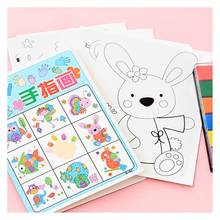 Juego de 8 unids/set de cartas para pintar con los dedos, 6 colores, almohadilla de tinta, sello de dibujos animados de animales, juguetes de dibujo educativos para aprendizaje DIY para niños 2024 - compra barato
