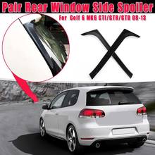 1 par de adesivos spoiler lateral de janela traseira brilhante, capa de guarnição para veículos de golf 6 mk6 gti/gtr/gtd 2008 1994-1997 canards splitter 2024 - compre barato