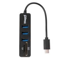 Hub USB 2,0 de 3 puertos, USB 3,1 tipo C, Cable OTG, lector de tarjetas SD/TF para iMac MacBook 2024 - compra barato