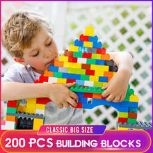Blocos de construção de plástico compatível com construção, faça você mesmo, tamanho grande, tijolos de construção, acessórios de montagem, brinquedos de blocos de construção 2024 - compre barato