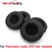 Homefeeling-almohadillas para auriculares Plantronics Audio 995 negro, almohadillas para los oídos redondas, universales, piezas de repuesto de cuero, almohadillas para los oídos 2024 - compra barato