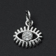 13x10mm 100% CZ Zircon DIY Jewelry Evil Eye Charm Pendant Wholesale Necklace Making Charms Top Quality 2024 - buy cheap