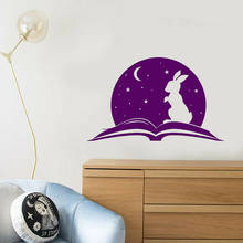 Fairy Vinyl Wall Decal Living Room Tale Open Book Magic Rabbit Wall Stickers For Baby Room Interesting Home Decoration W338 2024 - buy cheap