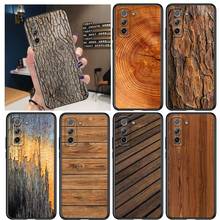 Textura de madera para Samsung Galaxy S21 Ultra Plus Note 20 10 9 8 S10 S9 S8 S7 S6 Edge Plus, funda negra para teléfono 2024 - compra barato