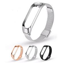 Pulseira de aço inoxidável para smartwatch mi band, para modelos xiaomi mi band 6, 5, mi 4, 3, mi 5, mi 6 2024 - compre barato