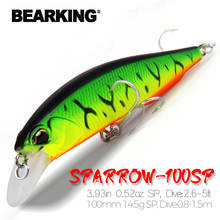 Bearking Retail fishing tackle A+ fishing lures hard bait 5color for choose 100mm 14.5g minnow,quality professional minnow 2024 - buy cheap