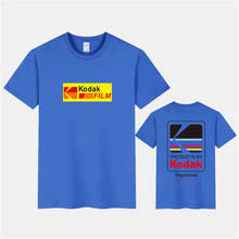 Camiseta masculina e feminina de verão, camiseta retrô solta de algodão, manga curta com letras do kodak, camiseta masculina de hip hop, 2020 2024 - compre barato