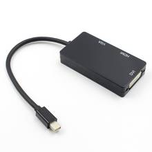 3-в-1 Thunderbolt Mini Displayport DP к HDMI VGA DVI адаптер конвертер кабель для MacBook Air Pro для Microsoft surface pro 3 2 2024 - купить недорого