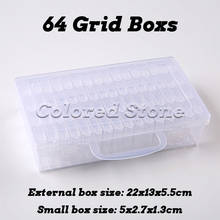 64 PCS Diamond Embroidery Stone Storage Accessory Mosaic Convenience Box Diamond Painting Tools Beads Container Rhinestone 2024 - buy cheap