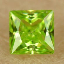 Sale Zircon 2*2~10*10mm 5A Apple Green Color Synthetic Cubic Zirconia Stone Square Princess Shape Cut Loose CZ Gems For Jewelry 2024 - buy cheap