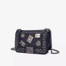 Elegant luxury designer shoulder bag high quality PU leather Chain Lock Small laxury brand Messenger Crossbody Bag Purse Badge 2024 - купить недорого