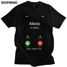 Men's Funny Aikido Call T Shirt Short Sleeve Crewneck Cotton Tshirt Graphic Humor Japanese Martial arts Tee Tops Clothing Gift 2024 - buy cheap