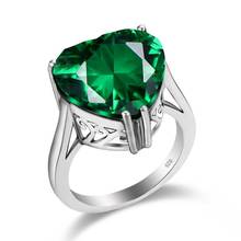 Szjinao 925 prata esterlina anéis de pedra preciosa coração esmeralda bulgária anel marca platinum amor ringe feminino jóias berserk 2024 - compre barato