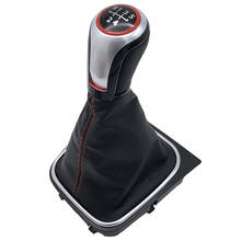 Manopla de câmbio com botão de marcha, capa de proteção e bota de alavanca de câmbio para vw volkswagen golf 5/6 mk5/mk6 scirocco (2009) octavia 2024 - compre barato