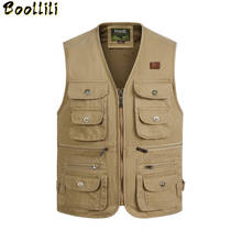 Men Vest With Many Pockets Mens Vests Plus Large Size 5XL Man Sleeveless Jacket Waistcoat Work Vest Clothes 2024 - buy cheap