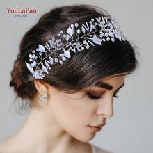 TOPQUEEN-Diadema nupcial de plata con cristales y perlas, Tiara nupcial con diamantes de imitación, corona, joyería para el cabello, HP290 2024 - compra barato