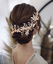TRiXY H278 великолепные свадебные аксессуары для волос, изысканные свадебные повязки на голову для женщин, свадебная корона с цветами, свадебные накладные волосы 2024 - купить недорого