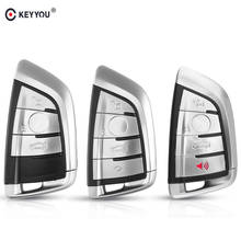 KEYYOU 3/4 Button Smart Car Remote Keyless Entry Key Shell Case For BMW 1 2 5 7 Series X5 X6 2014 2015 2016 Control Key Cover 2024 - buy cheap