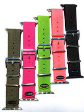 Модный нейлоновый спортивный ремень для Apple Watch Band 42 мм 38 мм 40 мм 44 мм цветной ремешок для iWatch Series 4 3 2 1 2024 - купить недорого