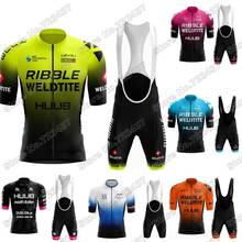 2021 Team Ribble Weldtite Cycling jersey Set Summer Cycling Clothing Men Race Road Bike Suit Bicycle Tops Bib Shorts MTB Maillot 2024 - buy cheap