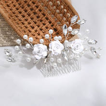Handmade Hair Comb Silver Color Flower Hair Pin Headband Women Hair Combs Bride Wedding Hair Jewelry Accessory VL 2024 - buy cheap