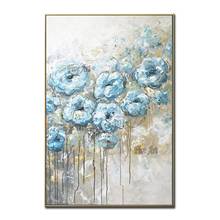 Palette Knife Flower Art Heavily Textured Canvas Oil Painting Wall Art Unframed 100% Hand-painted Wall Decor Paintings Artwork 2024 - buy cheap