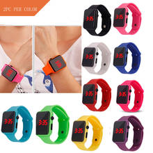 Relógio eletrônico digital masculino e feminino, relógio digital simples de led com pulseira de silicone para homens e mulheres, relógio requintado de presente na moda, relógio esportivo wx5 2024 - compre barato