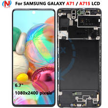 OLED для SAMSUNG GALAXY A71 LCD A715 A715F A715FD дисплей сенсорный экран дигитайзер в сборе Замена для SAMSUNG A715 ЖК 2024 - купить недорого