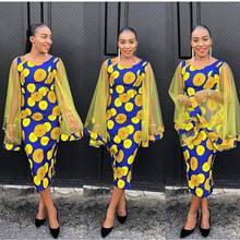 2019 new arrival sexy fashion style summer african women printing plus size polyester dress 2024 - buy cheap