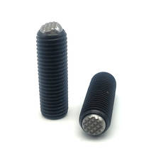 1 Uds M8 Allen tornillo de posicionamiento de cuentas dentadas de bloqueo sin Tendencia de primavera émbolo de bola de acero perno de color negro 10mm-30mm de largo 2024 - compra barato