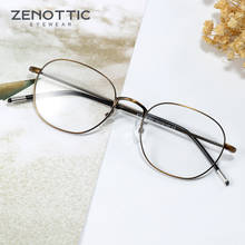 ZENOTTIC Round Thin Light Circle Metal Glasses Frame Men Women Prescription Optical Eyeglasses Brand Designer Fashion Spectacles 2024 - buy cheap