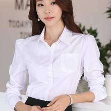 Camisas blancas de oficina Clobee 2020 de otoño Social, Blusas de talla grande para mujer, Blusas de trabajo para mujer 2xl 3xl 4xl, Blusas para mujer A483 2024 - compra barato