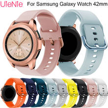 Ремешок быстрого крепления для Samsung Gear S2/Galaxy 42 мм, классический браслет для смарт-часов Samsung Galaxy Watch Active, 20 мм 2024 - купить недорого