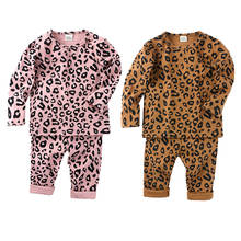 Pijamas con estampado de leopardo para niños y niñas, ropa de dormir informal, de algodón, para el hogar 2024 - compra barato