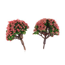 10pcs Floral Model Trees Bushes 3-8cm Red Train Railroad Architecture Diorama HO N Z Scale for DIY Crafts or Building Models 2024 - buy cheap
