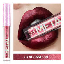 CHILI MAUVE Waterproof Matte Metallic Liquid Lip Gloss Lipstick Lip Balm Sexy Red Lip Tint 12 Colors Women Fashion Makeup Gift 2024 - buy cheap