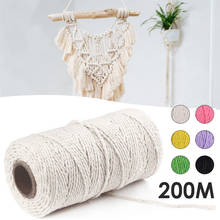 Natural Macrame Cord Soft Macrame Rope Cotton Twisted Twine String Wall Hanging Plant Hanger Adults DIY Crafts Accessory 2024 - buy cheap