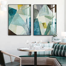 Pintura abstrata em tela, pôster verde com impressão, decoração para sala de estar, quarto, arte nórdica para parede, decoração de casa, sem moldura, grande 2024 - compre barato