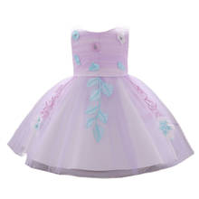 Платья для маленьких девочек, кружевная Цветочная детская одежда для принцессы, свадебная одежда для крещения, детская одежда на 1 год, день рождения, детское платье, детская одежда 2024 - купить недорого