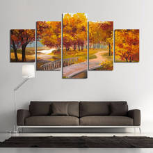 Home Decor Canvas Painting 5 Pieces Tree Landscape HD Prints For Living Room Wall Art Creative Modular Pictures Artwork Poster 2024 - buy cheap