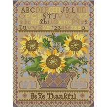 Sunflower basket patterns counted 11CT 14CT Cross Stitch Sets DIY Chinese Cross-stitch Kits Embroidery Needlework 2024 - compre barato