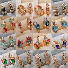 31 style New Punk hoop earrings Earrings for women Gold Filled  Zircon Circle  Hoop Earrings Trendy Jewelry for Party Wedding 2024 - buy cheap